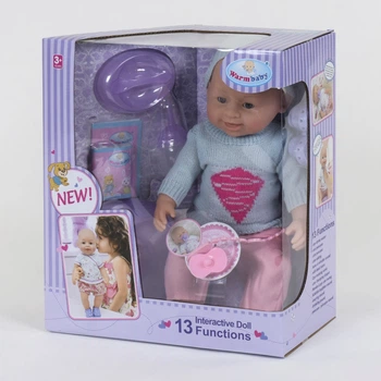 Кукла интерактивная Warm Baby пупс функциональный WZJ 030-514 звуковые эффекты 13 функций
