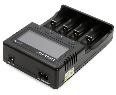Зарядний пристрій Liitokala Lii-PD4, 4 канали, Ni-Mh/Li-ion/LiFePo4, 220V/12V, LCD
