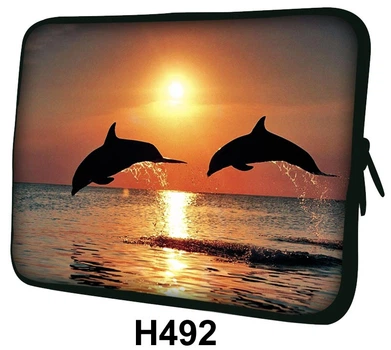 Чехол для планшета/нетбука 12.2" HQ-Tech H492 "Дельфины", неопрен 3мм, картинка с фотографическим качеством