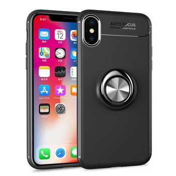 Чехол TPU Ring для Iphone X бампер оригинальный black с кольцом