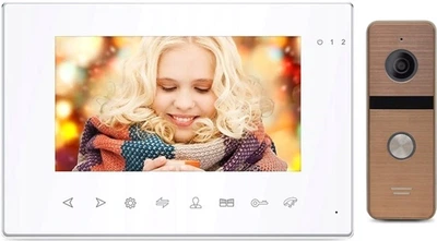 Комплект видеодомофона CoVi Security Onyx FHD White + Iron FHD Bronze