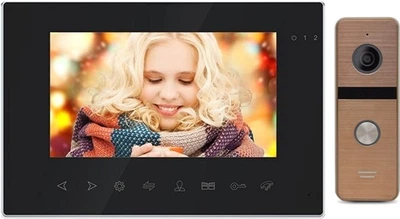 Комплект видеодомофона CoVi Security Onyx FHD Black + Iron FHD Bronze