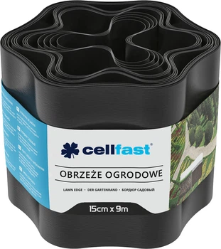 Газонний бордюр Cellfast хвилястий 15x900 см Чорний (30-032H)