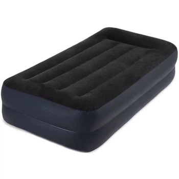 Односпальная надувная кровать Intex 64122 (99 x 191 x 42 см) Pillow Rest + Встроенный электронасос 220В