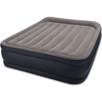 Двуспальная надувная кровать Intex 64136 (152 x 203 x 42 см) Deluxe Pillow Rest + Встроенный электронасос 220В