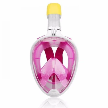 Маска для снорклинга, плавания, ныряния с дыханием через нос Silenta Easybreath Pink S / M (11004)