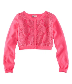 Кофта H&M з мереживом 164/170 рожева (70-2051)