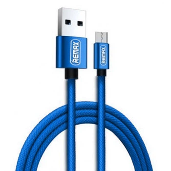 Кабель micro USB 1 м Fabric синий Remax RC-091m