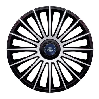 Автомобильные колпаки J-Tec Austin Silver-Black R13 4 шт. (с логотипом Ford)