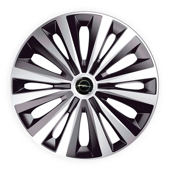 Автомобильные колпаки J-Tec Multi Silver-Black R15 4 шт (с логотипом Opel)