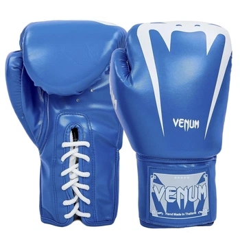 Перчатки для бокса и единоборств Venum PU 8350 Blue-White 10 унций