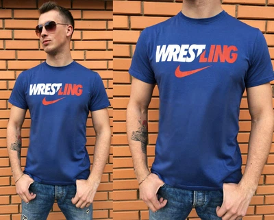 Мужская футболка Lenato Wrestling L темно-синяя