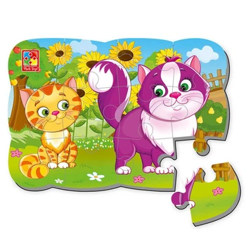 Пазлы на магните «Котики» Vladi Toys VT3205-73 12 эл укр Vladi Toys (VT3205-73)
