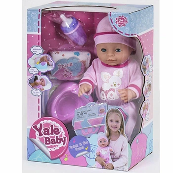 Пупс интерактивный Yale Baby No90019A для девочки функциональный 42 см с аксессуарами