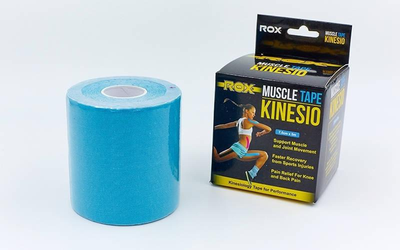 Кинезио тейп Kinesio tape KT Tape Эластичный пластырь ROX Голубой (BC-4863-7,5)