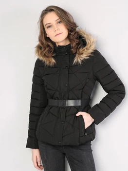 Куртка демісезонна коротка з капюшоном жіноча Colin's CL1036114BLK XS Чорна