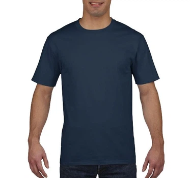 Футболка хлопковая мужская темно-синяя Gildan Premium Cotton 4100-533C Размер M