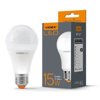 LED лампа VIDEX A65e 15W E27 3000K VL-A65e-15273