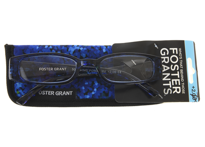 Очки для чтения +2,00 с прямоугольной оправой Foster Grant Синий US1-330050