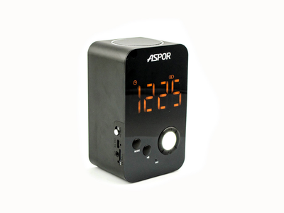 Портативная Bluetooth колонка с часами и будильником Aspor A658