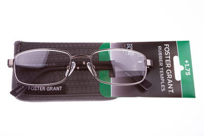 Очки для чтения +1.75 с прямоугольной оправой Foster Grant металлик US1-330105