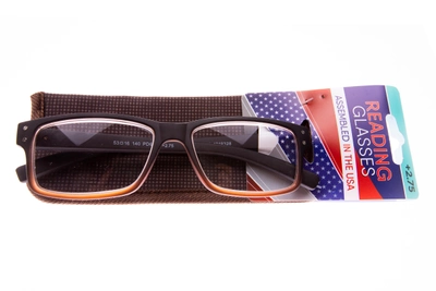 Окуляри для читання + 2,75 Reading Glasses чорний-коричневий US1-470175