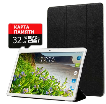 Планшет - телефон Hoozo X1001 Full HD 32Gb LTE Silver + Чохол-книжка + Карта пам'яті 32GB