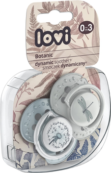 Пустушка силіконова Lovi Botanic Boy динамічна 0-3 міс. 2 шт. (22/869boy) (5903407228693)