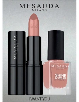 Подарочный набор MESAUDA I Want You Kit Помада Vibrant 502 Honey + Лак Shine N`Wear Nail Polish 223 Broadway