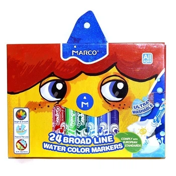 Фломастери товсті Marco Jumbo Ultra Washable 24 кольори, що змиваються (1632-24CB)