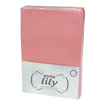 Простирадло на гумці Lily Трикотажна 160х200 + 2 наволочки 50х70 Коралова