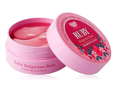 Гидрогелевые патчи под глаза с рубиновой пудрой и розовым маслом Koelf Ruby & Bulgarian Rose Eye Patch, 60шт (8809239802605)