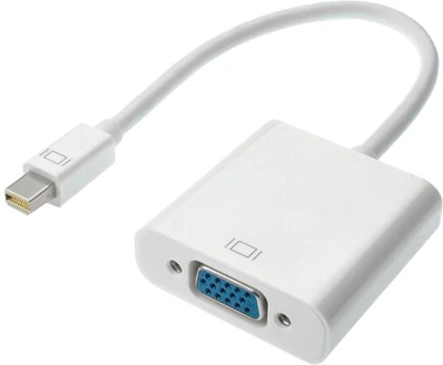 Адаптер STLab Mini DisplayPort (Thunderbolt) Male - VGA Female 0.18 м, HD 1080P, для Apple Mac Білий (U-999 white)