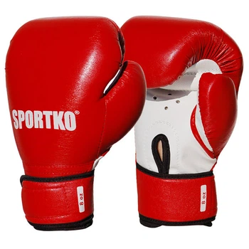 Боксерские перчатки детские SPORTKO 8 унций красные
