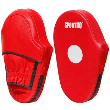 Лапы прямые для бокса и единоборств SPORTKO красные