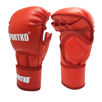 Перчатки для MMA с открытыми пальцами SPORTKO синие размер L