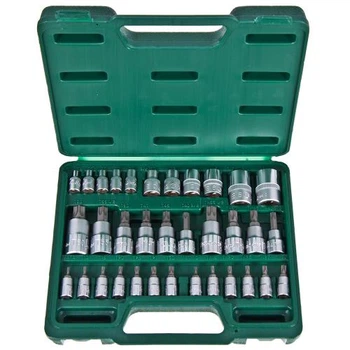 Набор торцевых головок HANS 1/2", 3/8", 1/4" внутренний и наружный TORX 34 предмета