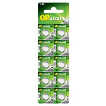 Батарейка GP ALKALINE щелочная A76 357 SR44 LR44 G13 (10 шт на блистере)