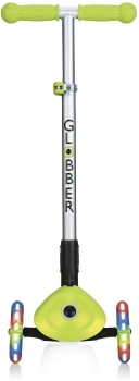 Самокат Globber Primo Foldable Lights колеса с подсветкой до 50 кг 3+ 3 колеса Зелёный (432-106-2) (4897070184893)