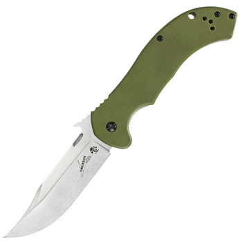 Нож складной Kershaw CQC-10K (длина: 216мм, лезвие: 90мм), зеленый