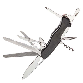 Нож складной, мультитул Partner (110мм, 14 функций), черный HH052014110B