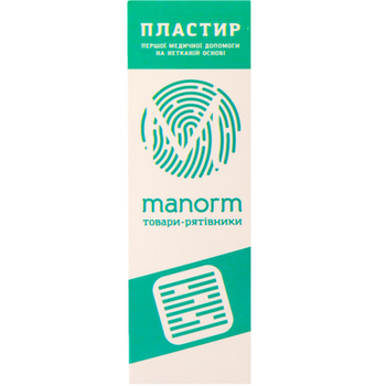 Пластир на нетканинній основі Манорм (19х72мм, 10шт.)