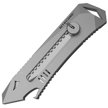 Нож титановый Nitecore NTK10 с выдвижным лезвием (115х29х7мм)