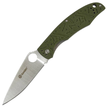 Нож складной Ganzo G7301 (длина: 210мм, лезвие: 88мм, сатин), зеленый