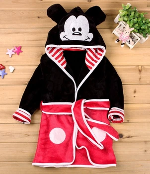 Халат Mickey Mouse Rorychen для мальчика 120 см Черный с красным 17021