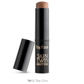 Topface Skin Twin Perfect Stick Contour, Контуринг-стик для лица № 02 Top Chic Бежевый
