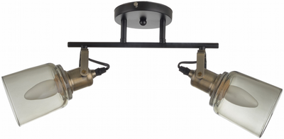 Светильник спотовый Brille LK-687C/2 E27 AB/BK (24-423)