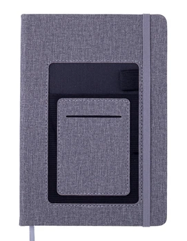 Записная книга блокнот Buromax COMFORT A5 96 л линия иск.кожа серый (BM.295209-09)