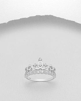 Серебряное кольцо Корона, 12/53-701-14418/688/175, размер 17.5