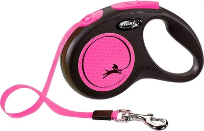 Smycz automatyczna FLEXI New Neon S 5m różowa (4000498032022)